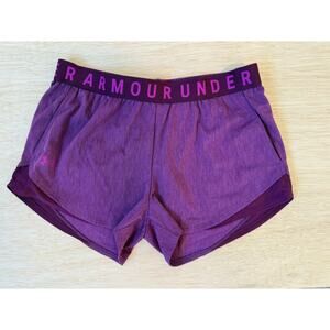 Under Armour Play Up 3.0 Twist Shorts Bright  Heathered Purple Women's M EUC